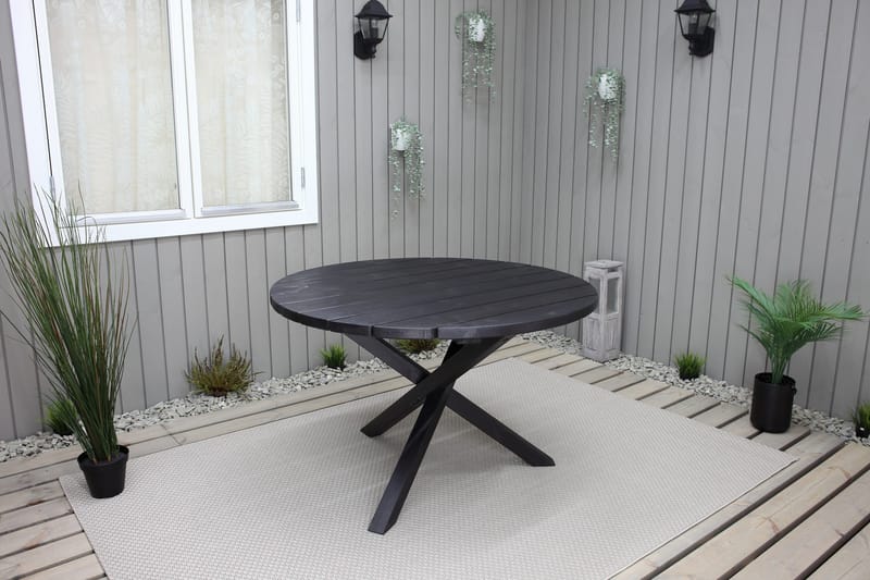 Scottsdale Matbord Utomhus Runt 112 cm - Kaffesvart - Utemöbler & utemiljö - Utebord & trädgårdsbord - Matbord utomhus