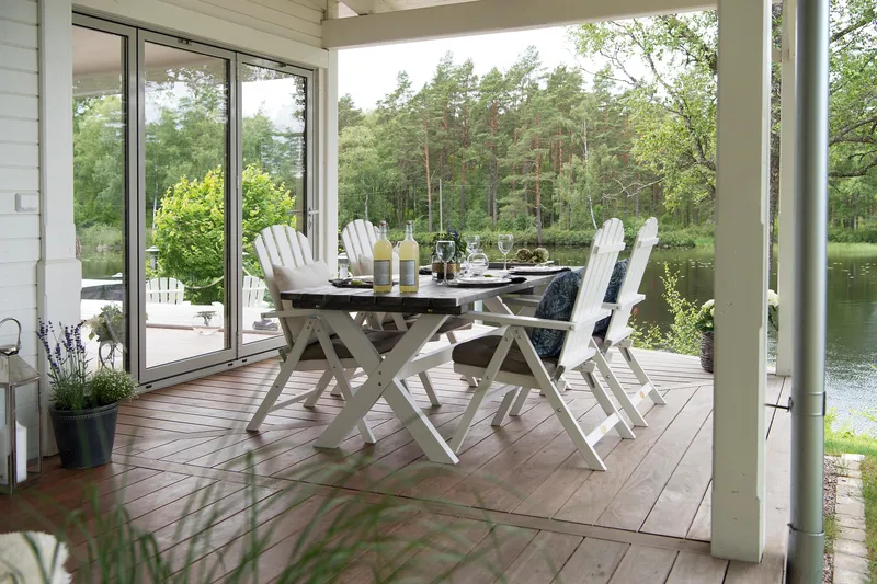 Shabby Chic Matbord Utomhus 195x86 cm Grå/Vit - Hillerstorp - Utemöbler & utemiljö - Utebord & trädgårdsbord - Matbord utomhus