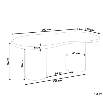Matbord utomhus Sirmione 200 cm Terrazzoeffekt - Vit - Utemöbler & utemiljö - Utebord & trädgårdsbord - Matbord utomhus