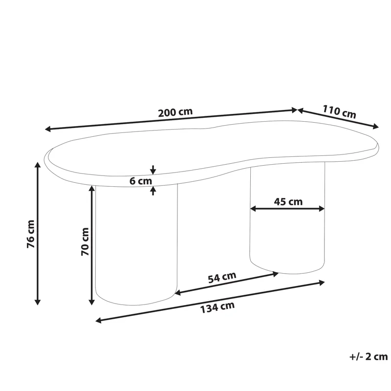 Matbord utomhus Sirmione 200 cm Terrazzoeffekt - Vit - Utemöbler & utemiljö - Utebord & trädgårdsbord - Matbord utomhus
