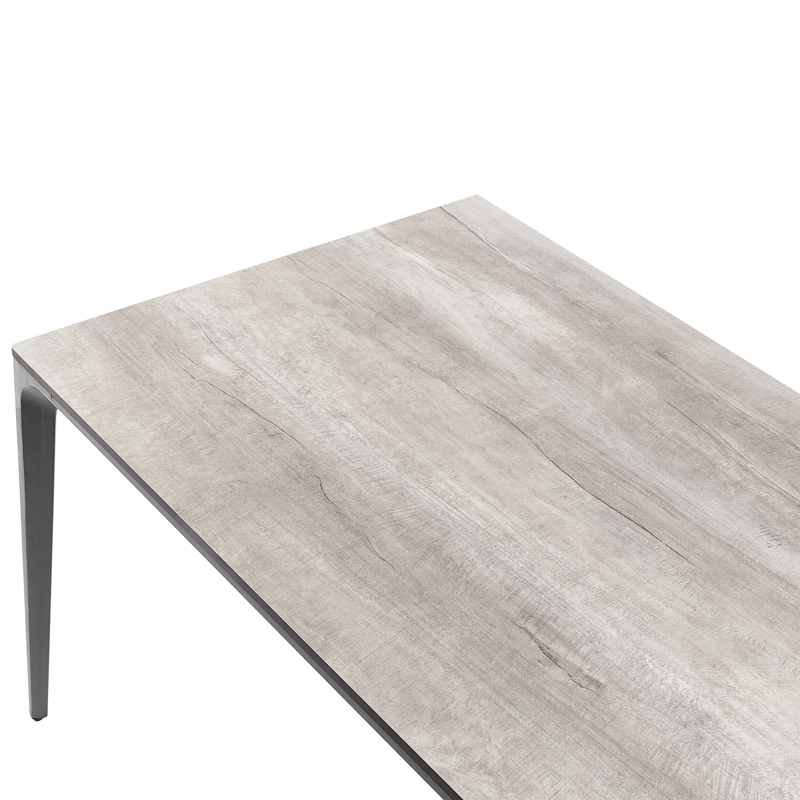 Matbord utomhus Sovareto 180 cm Imitation Av Trä - Grå - Utemöbler & utemiljö - Utebord & trädgårdsbord - Matbord utomhus