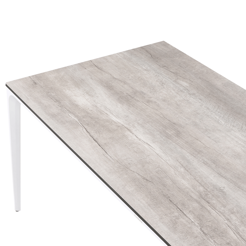 Matbord utomhus Sovareto 90x180 cm Imitation Av Trä - Grå/Vit - Utemöbler & utemiljö - Utebord & trädgårdsbord - Matbord utomhus