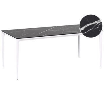 Matbord utomhus Sovareto 90x180 cm Marmoreffekt - Svart/Vit - Utemöbler & utemiljö - Utebord & trädgårdsbord - Matbord utomhus
