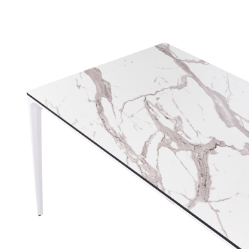 Matbord utomhus Sovareto 90x180 cm Marmoreffekt - Vit - Utemöbler & utemiljö - Utebord & trädgårdsbord - Matbord utomhus