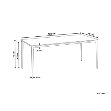 Matbord utomhus Sovareto 90x180 cm Marmoreffekt - Vit - Utemöbler & utemiljö - Utebord & trädgårdsbord - Matbord utomhus