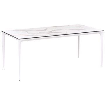 Matbord utomhus Sovareto 90x180 cm Marmoreffekt - Vit - Utemöbler & utemiljö - Utebord & trädgårdsbord - Matbord utomhus