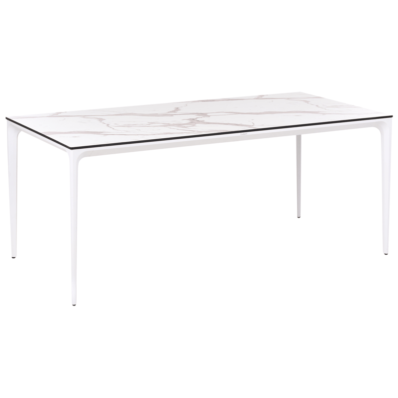 Matbord utomhus Sovareto 90x180 cm Marmoreffekt - Vit - Utemöbler & utemiljö - Utebord & trädgårdsbord - Matbord utomhus