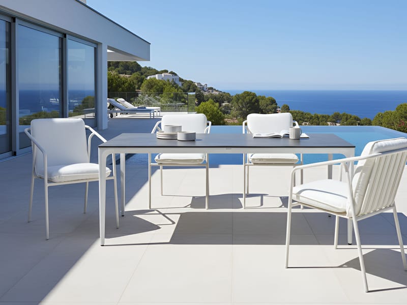 Matbord utomhus Sovareto 90x180 cm Steneffekt - Grå - Utemöbler & utemiljö - Utebord & trädgårdsbord - Matbord utomhus