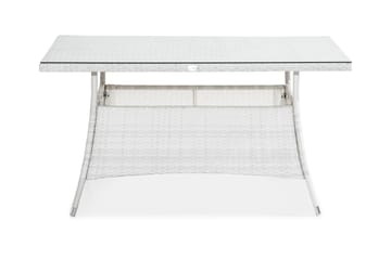Thor Utebord – Matbord Utomhus 140x90 cm i konstrotting med glasskiva
