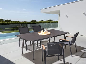 Matbord utomhus Tolentino 90x180 cm Marmoreffekt - Grå - Utemöbler & utemiljö - Utebord & trädgårdsbord - Matbord utomhus