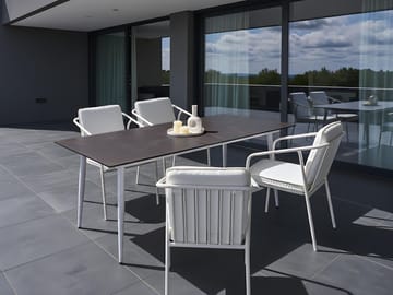 Matbord utomhus Tolentino 90x180 cm Marmoreffekt - Vit/Grå - Utemöbler & utemiljö - Utebord & trädgårdsbord - Matbord utomhus