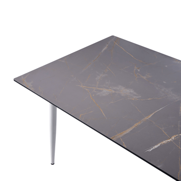 Matbord utomhus Tolentino 90x180 cm Marmoreffekt - Vit/Grå - Utemöbler & utemiljö - Utebord & trädgårdsbord - Matbord utomhus