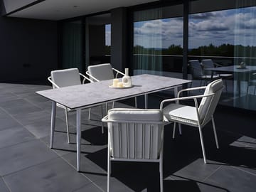 Matbord utomhus Tolentino 90x180 cm Steneffekt - Grå/Vit - Utemöbler & utemiljö - Utebord & trädgårdsbord - Matbord utomhus