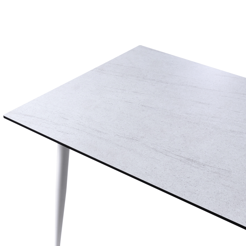 Matbord utomhus Tolentino 90x180 cm Steneffekt - Vit/Beige - Utemöbler & utemiljö - Utebord & trädgårdsbord - Matbord utomhus