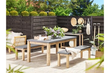Trädgårdsbord 180 x 90 cm grå OSTUNI - Grå - Utemöbler & utemiljö - Utebord & trädgårdsbord - Matbord utomhus