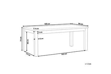 Trädgårdsbord 180 x 90 cm grå OSTUNI - Grå - Utemöbler & utemiljö - Utebord & trädgårdsbord - Matbord utomhus