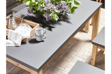 Trädgårdsbord 180 x 90 cm grå OSTUNI - Grå - Utemöbler & utemiljö - Utebord & trädgårdsbord - Matbord utomhus