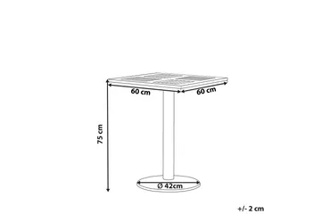 Trädgårdsbord 60 x 60 cm ljusbrun PALMI - Trä/natur - Utemöbler & utemiljö - Utebord & trädgårdsbord - Matbord utomhus