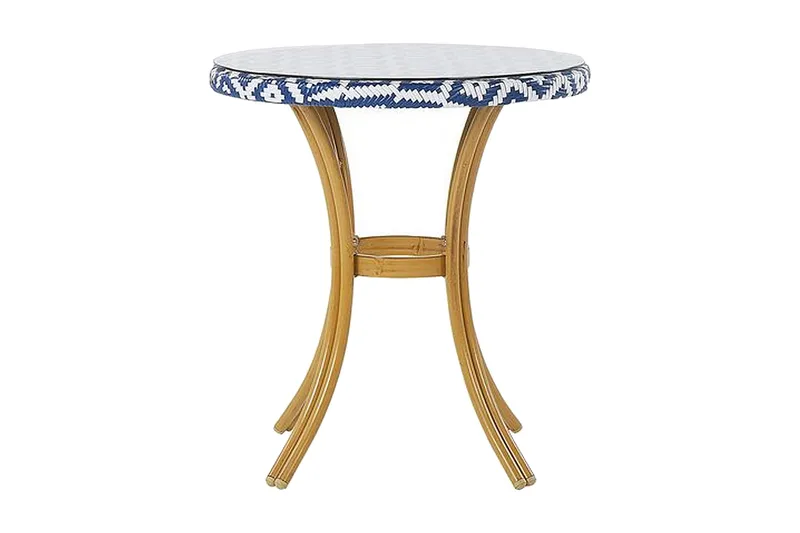 Trädgårdsbord 70 cm blå/vit mönster RIFREDDO, Blå
