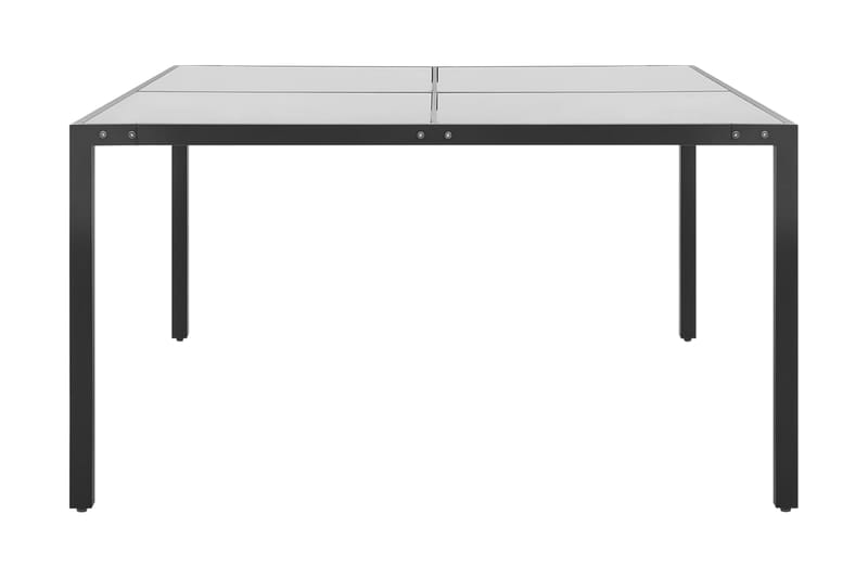 Trädgårdsbord antracit 130x130x72 cm stål och glas - Grå - Matbord utomhus