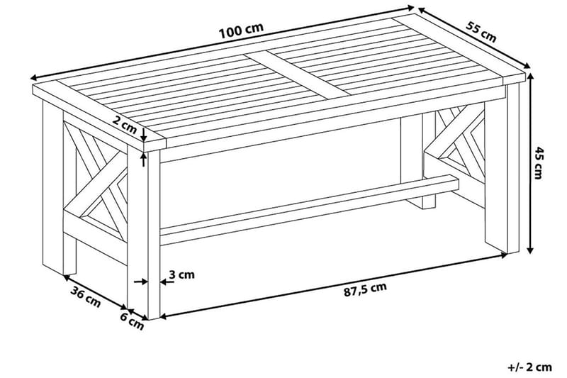 Trädgårdsbord Baltic 100 cm - Vit - Utemöbler & utemiljö - Utebord & trädgårdsbord - Matbord utomhus