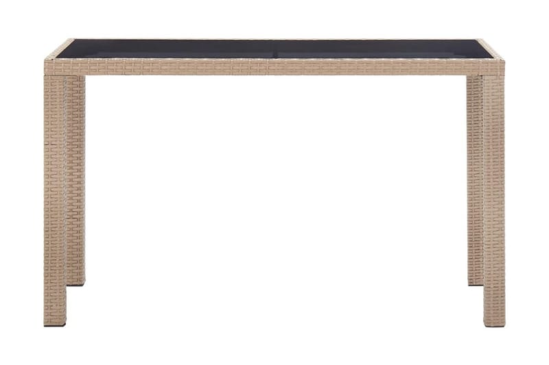 Trädgårdsbord beige 123x60x74 cm konstrotting - Beige - Matbord utomhus