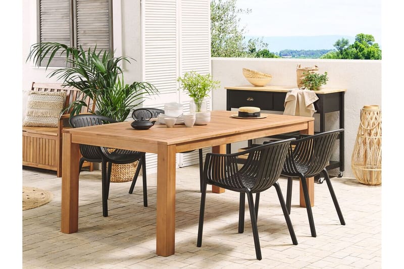 Trädgårdsbord Eukaliptus 190 x 105 cm MONSANO - Brun - Utemöbler & utemiljö - Utebord & trädgårdsbord - Matbord utomhus