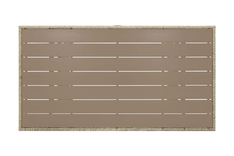 Trädgårdsbord grå 130x70x66 cm konstrotting - Grå - Matbord utomhus