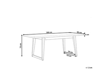 Trädgårdsbord grå 180 x 90 cm ORIA - Grå - Utemöbler & utemiljö - Utebord & trädgårdsbord - Matbord utomhus