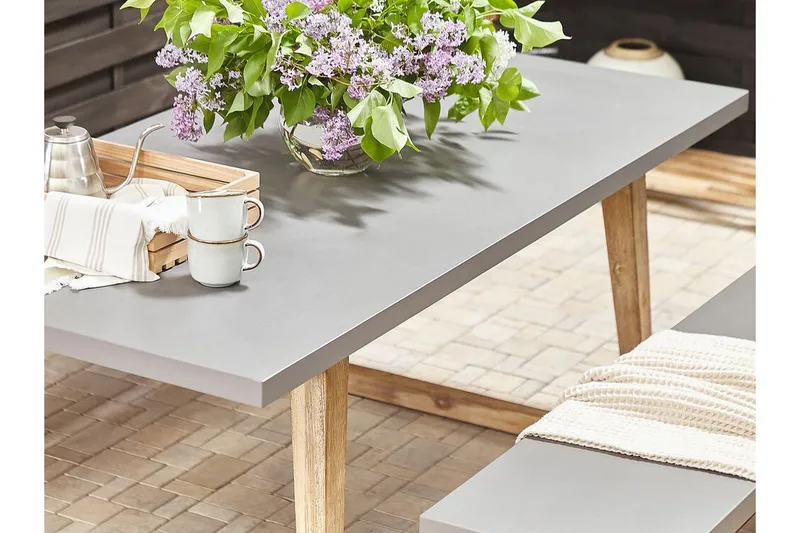 Trädgårdsbord grå 180 x 90 cm ORIA - Grå - Utemöbler & utemiljö - Utebord & trädgårdsbord - Matbord utomhus
