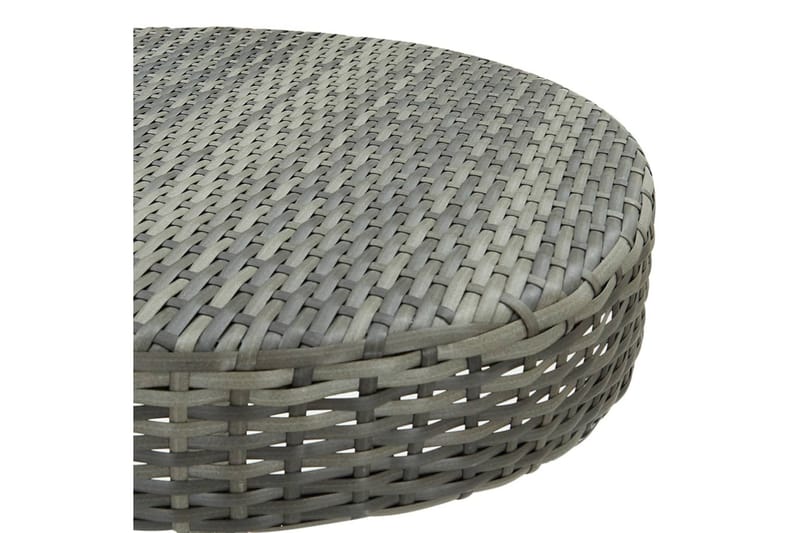 Trädgårdsbord grå 60,5x106 cm konstrotting - Grå - Matbord utomhus