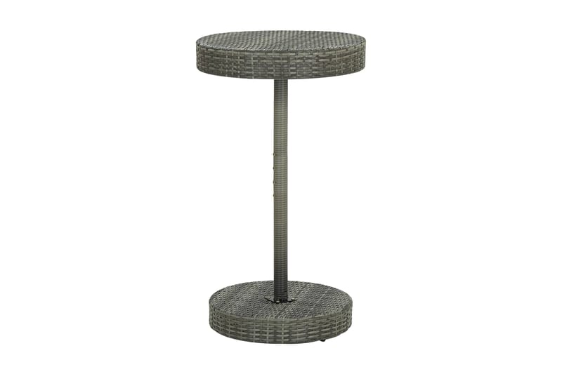 Trädgårdsbord grå 60,5x106 cm konstrotting - Grå - Matbord utomhus