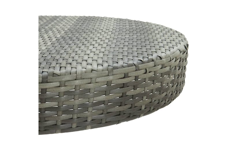 Trädgårdsbord grå 75,5x106 cm konstrotting - Grå - Matbord utomhus