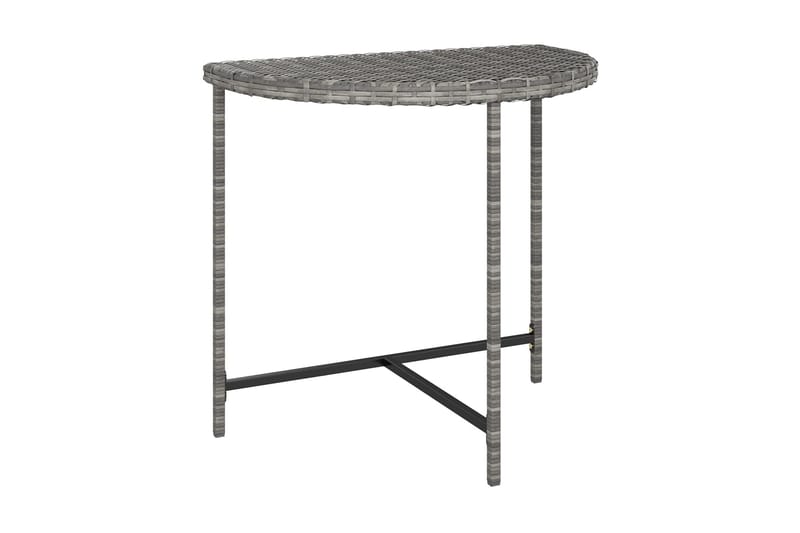 Trädgårdsbord grå 80x50x75 cm konstrotting - Grå - Matbord utomhus