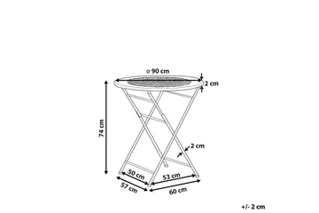 Trädgårdsbord krämvit BIVIO - Vit - Utemöbler & utemiljö - Utebord & trädgårdsbord - Matbord utomhus
