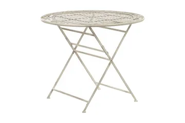 Trädgårdsbord krämvit BIVIO - Vit - Utemöbler & utemiljö - Utebord & trädgårdsbord - Matbord utomhus