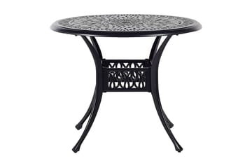 Trädgårdsbord rund 90 cm svart ANCONA - Svart - Utemöbler & utemiljö - Utebord & trädgårdsbord - Matbord utomhus