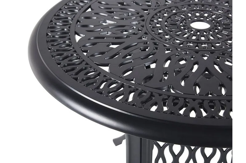 Trädgårdsbord rund 90 cm svart ANCONA - Svart - Utemöbler & utemiljö - Utebord & trädgårdsbord - Matbord utomhus