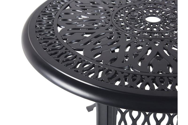 Trädgårdsbord rund 90 cm svart ANCONA - Svart - Utemöbler & utemiljö - Utebord & trädgårdsbord - Matbord utomhus
