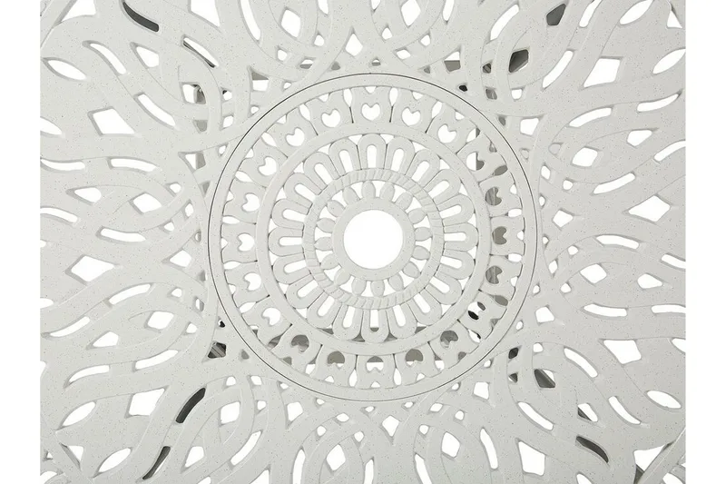 Trädgårdsbord rund 90 cm vit ANCONA - Vit - Utemöbler & utemiljö - Utebord & trädgårdsbord - Matbord utomhus