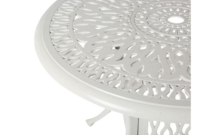 Trädgårdsbord rund 90 cm vit ANCONA - Vit - Utemöbler & utemiljö - Utebord & trädgårdsbord - Matbord utomhus