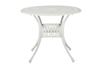 Trädgårdsbord rund 90 cm vit ANCONA - Vit - Utemöbler & utemiljö - Utebord & trädgårdsbord - Matbord utomhus