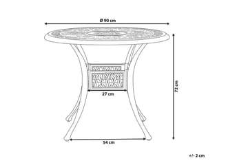 Trädgårdsbord rund 90 cm vit ANCONA - Vit - Utemöbler & utemiljö - Utebord & trädgårdsbord - Matbord utomhus