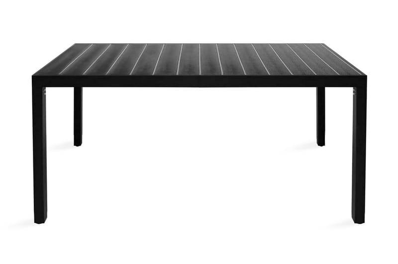 Trädgårdsbord svart 150x90x74 cm aluminium och WPC - Svart - Matbord utomhus