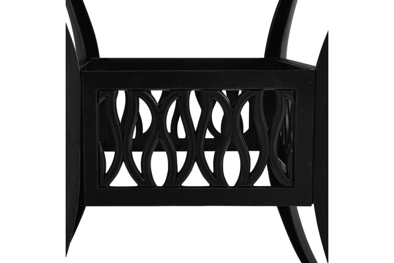 Trädgårdsbord svart 90x90x73 cm gjuten aluminium - Svart - Matbord utomhus