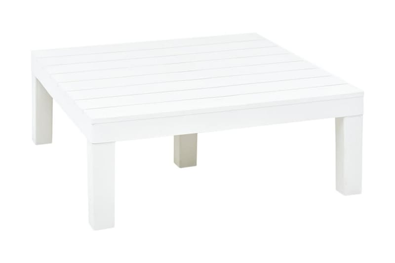 Trädgårdsbord vit 78x78x31 cm plast - Vit - Matbord utomhus