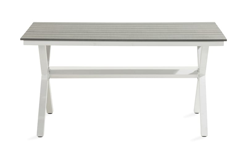 Tunis Kryssbord 150x90 cm – Utemöbler Matbord Utomhus i Trä för Uteplats och Trädgård - Vit / Grå - Utemöbler & utemiljö - Utebord & trädgårdsbord - Matbord utomhus