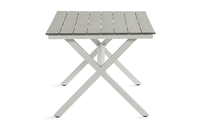 Tunis Kryssbord 150x90 cm – Utemöbler Matbord Utomhus i Trä för Uteplats och Trädgård - Vit / Grå - Utemöbler & utemiljö - Utebord & trädgårdsbord - Matbord utomhus