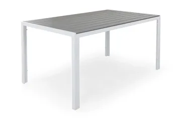 Tunis Utebord – Matbord Utomhus 150x90 cm – Trädgårdsbord för Uteplats och Altan - Vit / Grå - Utemöbler & utemiljö - Utebord & trädgårdsbord - Matbord utomhus