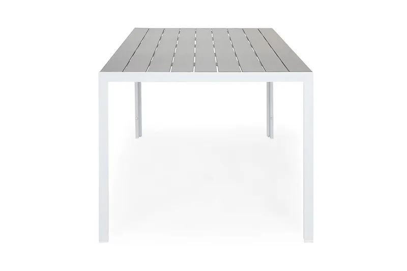 Tunis Utebord – Matbord Utomhus 150x90 cm – Trädgårdsbord för Uteplats och Altan - Vit / Grå - Utemöbler & utemiljö - Utebord & trädgårdsbord - Matbord utomhus